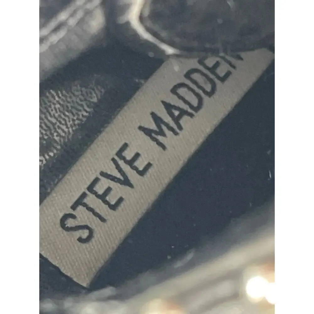 Steve Madden Humble Womens Black Pearl Buckle Straps Pointed Toe Ankle Boots 8.5